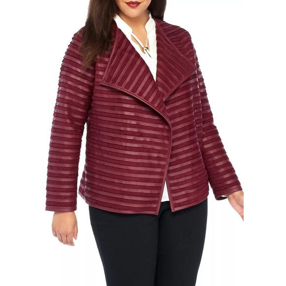 NWT The Limited Faux Suede Pleather Pieced Jacket - Picture 1 of 4